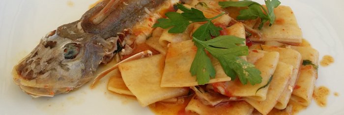 Nudeln mit Knurrhahn