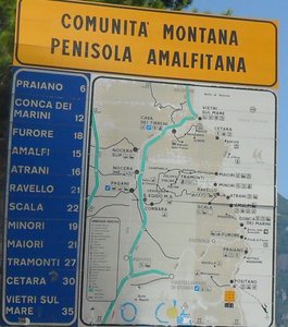 Strassenkarte Amalfiküste