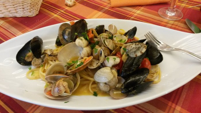 leckere Spaghetti mit Muscheln