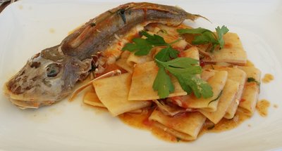 Nudeln mit Knurrhahn