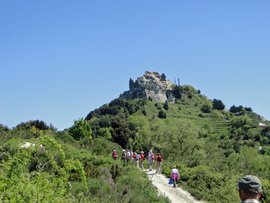 Wandergruppe auf dem Weg zum Epomeo dem höechsten Berg Ischias