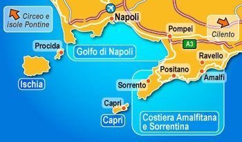 Landkarte Golf von Neapel 