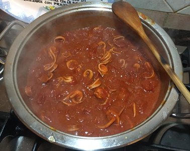 Tintenfisch in Tomatensauce